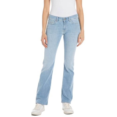 Replay Damen Jeans New Luz Skinny-Fit, Light Blue 010 (Blau), 31W / 32L von Replay