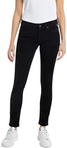 Replay Damen Jeans New Luz Skinny-Fit, Black 098-2 (Schwarz), 30W / 32L von Replay