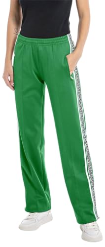 Replay Damen Jogginghose All Over Print, Sport Green 733 (Grün), M von Replay