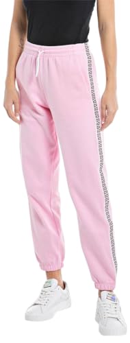 Replay Damen Jogginghose Lang All Over Print, Pink (Almond Pink 666), M von Replay