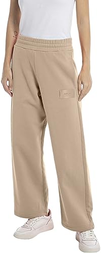Replay Damen Jogginghose Weit Second Life Collection, Sand 822 (Beige), S von Replay