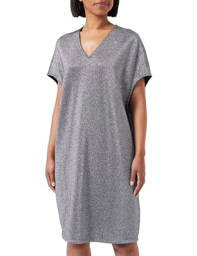 Replay Damen Kleid Kurzarm Glitzer, Silver Lurex 090 (Silber), XL von Replay