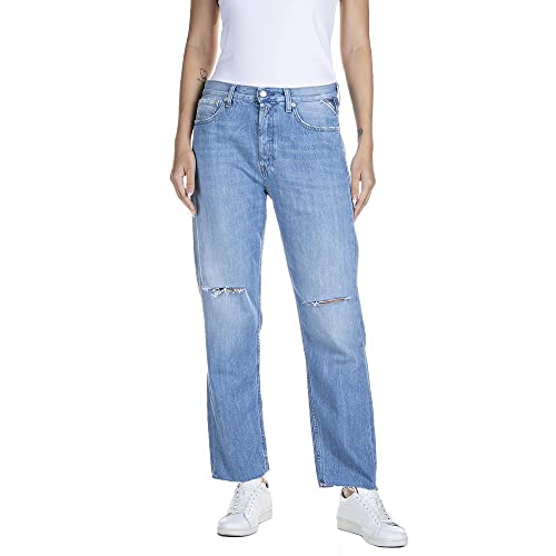 Replay Damen Leony Jeans, 10 Blue Denim, 32W von Replay