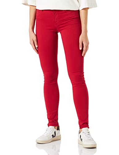 Replay Damen Luzien Hyperflex Colour Xlite Jeans, 056 Red, 25W / 32L EU von Replay