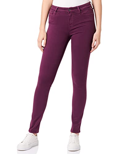 Replay Damen Luzien Hyperflex Colour Xlite Jeans, 923 Burgundy, 26W / 30L EU von Replay