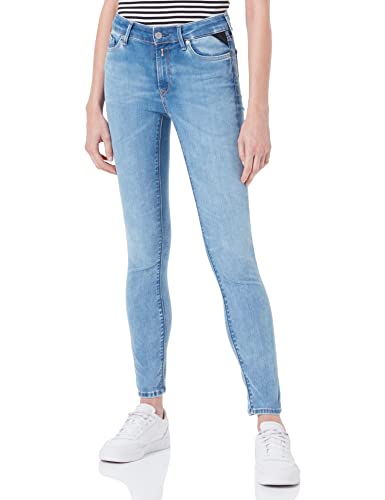 Replay Damen Luzien Jeans, 0102 Light Blue, 27W / 32L von Replay