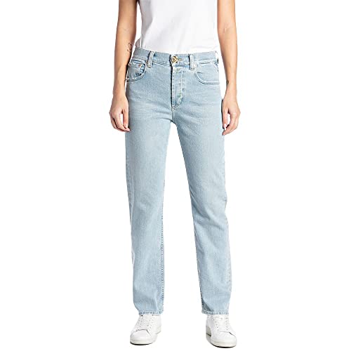 Replay Damen Maijke Straight Jeans, 011 Super Light Blue, 28W / 28L EU von Replay