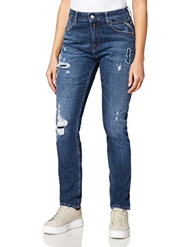 Replay Damen Marty Jeans, 009 Medium Blue, 26W / 30L von Replay