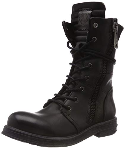 Replay Damen Mid Boot Stiefel aus Leder, Schwarz (Black 003), 39 von Replay