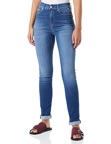 Replay Damen Mjla Jeans, 009 Medium Blue, 25W / 28L von Replay