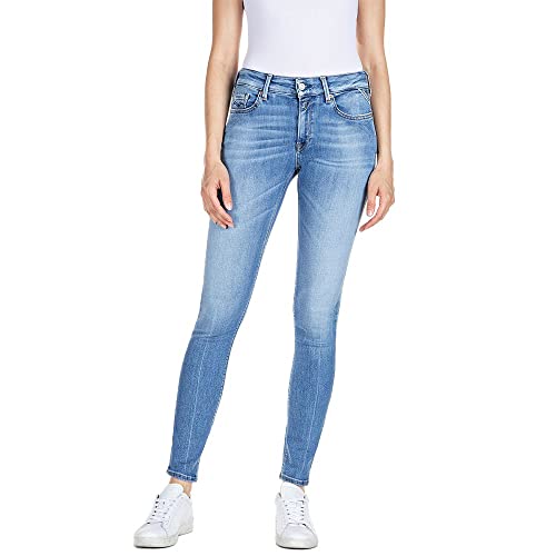 REPLAY Damen New Luz Jeans, 9 Blue Denim, 23W / 30L von Replay