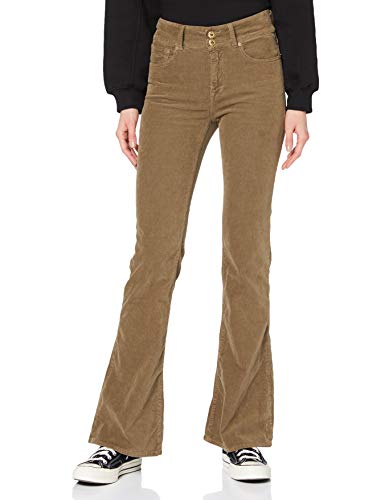 Replay Damen Newluz Flare Jeans, Beige (121 BEIGE), 25W / 32L von Replay