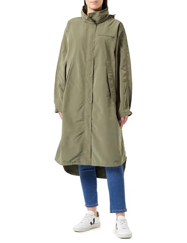 Replay Damen Parka mit Knopfleiste, Light Military 408 (Grün), S von Replay