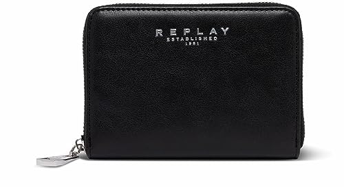 Replay Damen Portemonnaie Geldbörse Klein, Black 098 (Schwarz), Onesize von Replay