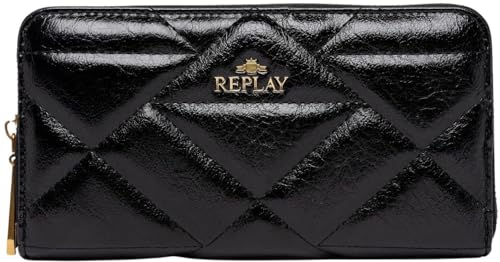 Replay Damen Portemonnaie mit Münzfach, Schwarz (Black 0098), OneSize von Replay