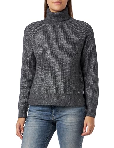 Replay Damen Pullover Rollkragenpullover Recyceltes Material, Dark Grey Melange M10 (Grau), M von Replay