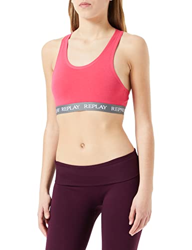 Replay Damen Bralette Sport-BH, P390 (Rot), M von Replay