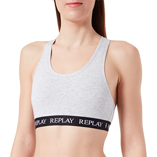 Replay Damen Bralette Sport-BH, J622 (Grau), L von Replay