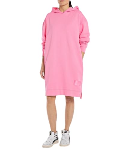 Replay Damen Hoodie Kleid aus Baumwolle, Candy Pink 367 (Rosa), L von Replay