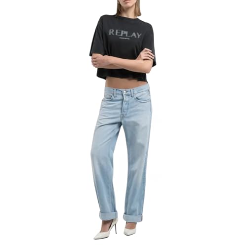 Replay Damen Jeans Aubry Cotton, Super Light Blue 011 (Blau), 26W/30L von Replay