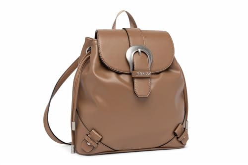 Replay Damen Rucksack aus Kunstleder, Dirty Pale Beige 074 (Beige), Onesize von Replay