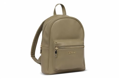 Replay Damen Rucksack aus Kunstleder, Grün (Khaki Green 414), Onesize von Replay