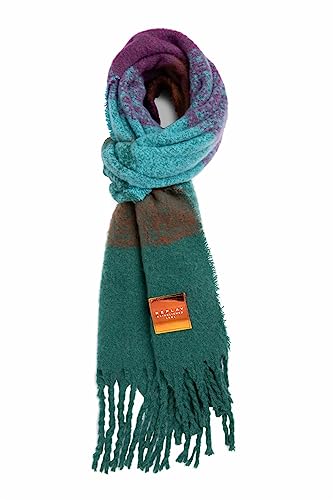 Replay Damen Schal Winter, Mehrfarbig (Green + Fuxia + Orange + Green 1589), Onesize von Replay