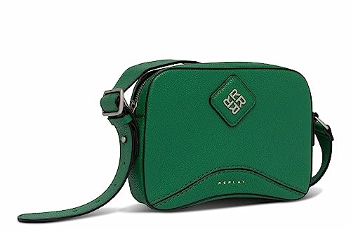 Replay Damen Schultertasche Klein aus Kunstleder, Grün (Green Spring 386), Onesize von Replay