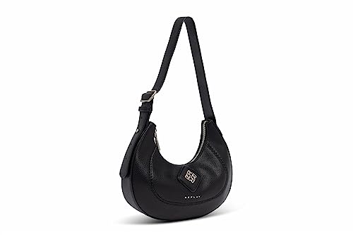 Replay Damen Schultertasche Klein aus Kunstleder, Schwarz (Black 098), Onesize von Replay