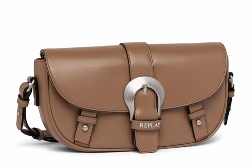 Replay Damen Schultertasche Verstellbarer Henkel, Beige (Dirty Pale Beige 074), Onesize von Replay