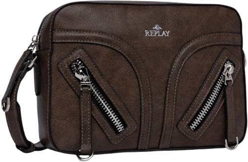 Replay Damen Schultertasche aus Kunstleder, Braun (Bracken 0222), Onesize von Replay