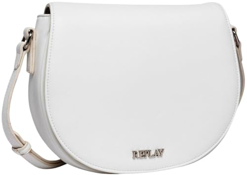 Replay Damen Schultertasche aus Kunstleder, Weiß (Opt White 001), Onesize von REPLAY