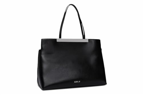 Replay Damen Schultertasche mit Kunstleder, Black 098 (Schwarz), Onesize von Replay