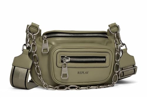 Replay Damen Schultertasche mit Tragegurt, Grün (Pistachio 414), Onesize von Replay