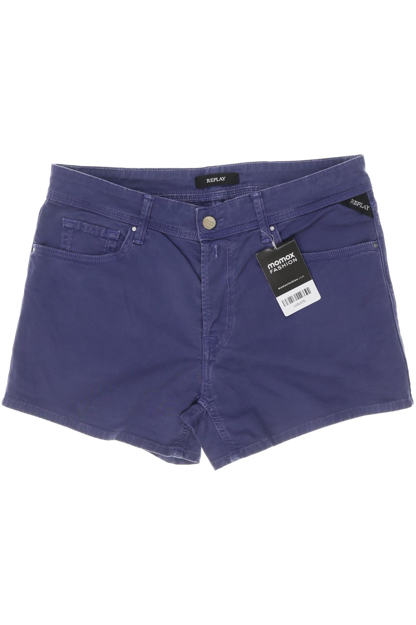 Replay Damen Shorts, blau von Replay