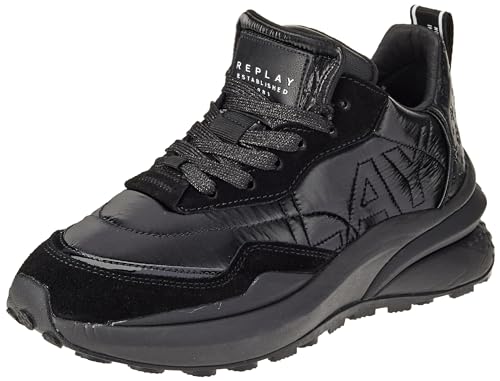 Replay Damen Sneaker Athena Quilt 2 Schuhe, Schwarz (Black 003), 35 von Replay