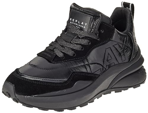 Replay Damen Sneaker Athena Quilt 2 Schuhe, Schwarz (Black 003), 36 von Replay