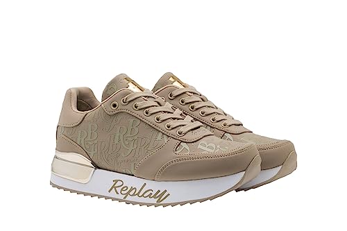 Replay Damen Sneaker Penny Rbj Schuhe, Beige (Beige 002), 35 von Replay