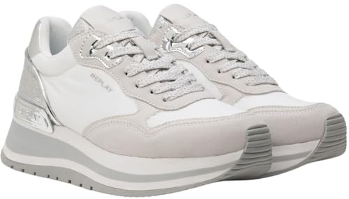 Replay Damen Gwsa5 .000.c0001t Sneaker, 3356 Milk Silver, 37 EU von Replay