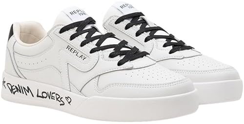 Replay Damen Sneaker mit Schnürung, Weiß (White Black 062), 35 von Replay