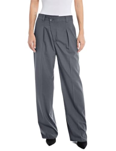 Replay Damen Stoffhose Lang, Iron Gray 493 (Grau), 27 von Replay