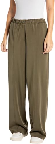 Replay Damen Stoffhose Straight Leg, Grün (Mud Green 759), M von Replay