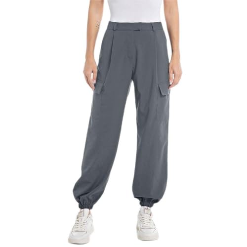 Replay Damen Stoffhose mit Bund, Iron Gray 493 (Grau), 23 von Replay