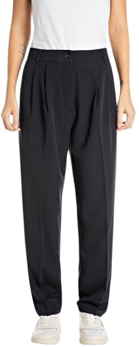 Replay Damen Stoffhose mit Bundfalten, Blau (Dark Navy 970), 26 von Replay