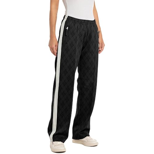 Replay Damen Stoffhose mit Seitenstreifen, Schwarz (Blackboard/Black 020), XS von Replay