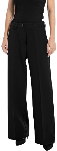 Replay Damen Stoffhose mit Stretch, Black 098 (Schwarz), 26W von Replay