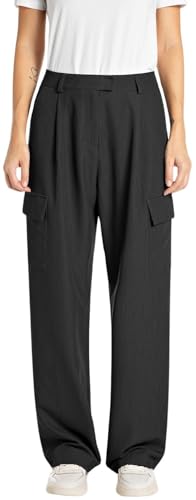 Replay Damen Stoffhose mit Taschen, Schwarz (Black 098), 30 von Replay