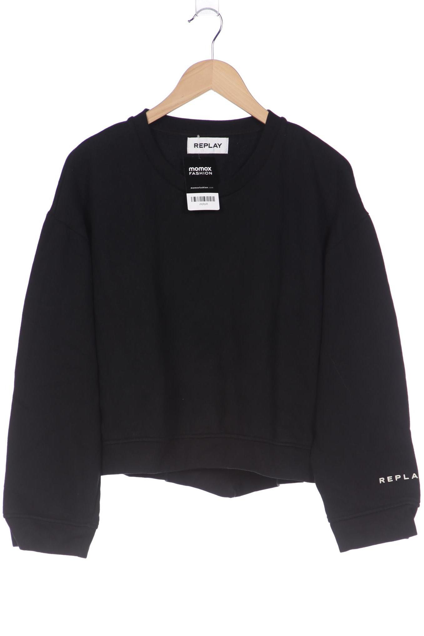 Replay Damen Sweatshirt, schwarz von Replay