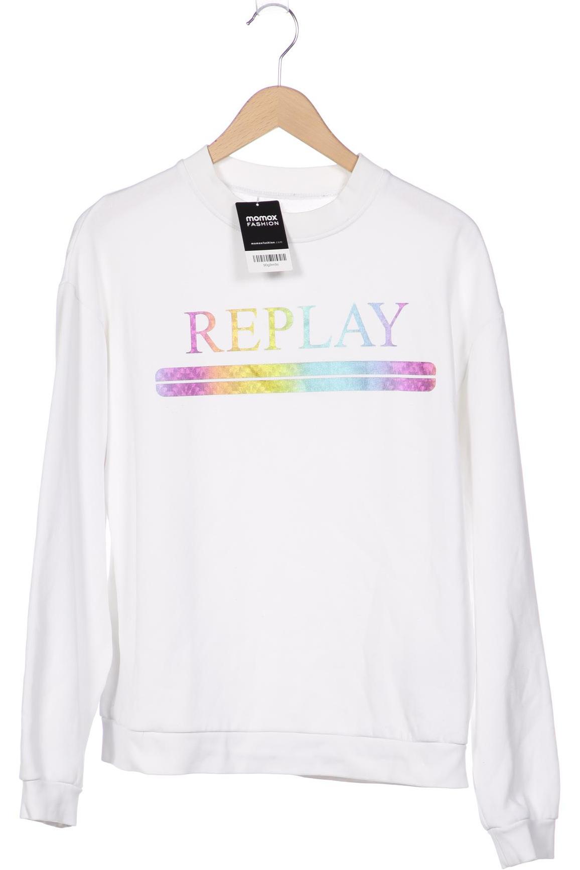 Replay Damen Sweatshirt, weiß von Replay