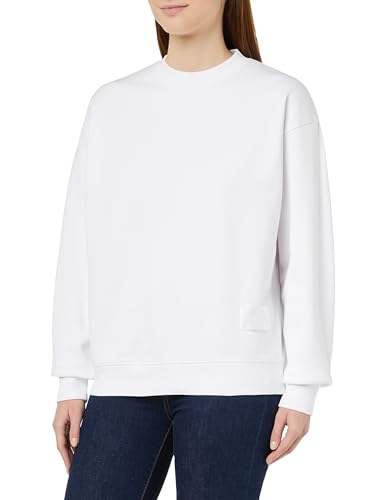 Replay Damen Sweatshirt Baumwolle Second Life Collection, Weiß (White 001), S von Replay